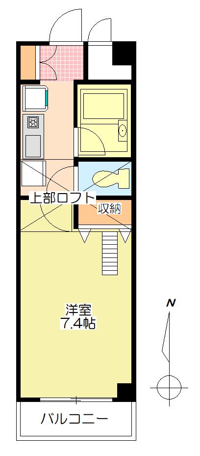 グランステージ坂戸(1K/3階)の間取り写真