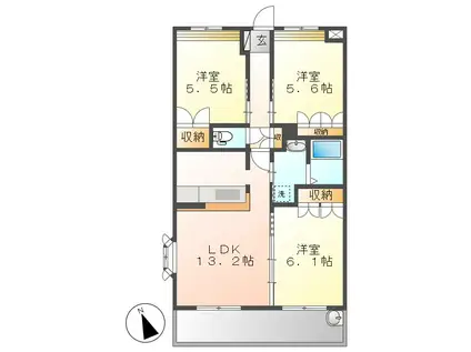 スターマンション神田(3LDK/3階)の間取り写真