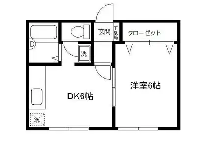 フェニックス湘南(1DK/1階)の間取り写真