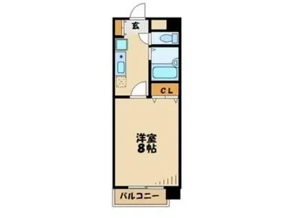 ルミエール川和(1K/3階)の間取り写真