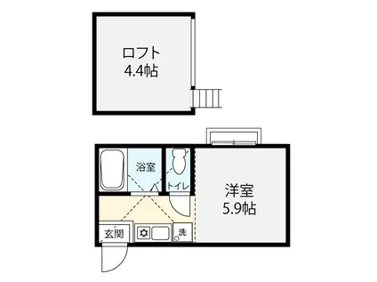 G・Aヒルズ武蔵小杉(ワンルーム/1階)の間取り写真