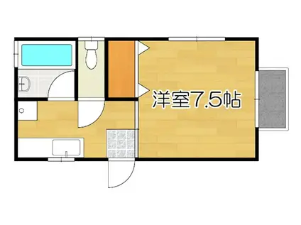 コーポ清水(1K/2階)の間取り写真