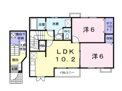 セレーノ(2LDK/2階)の間取り写真