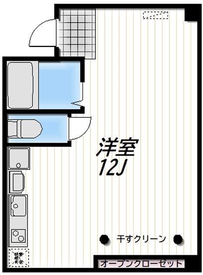 LUCA(ワンルーム/3階)の間取り写真
