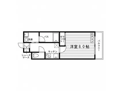 マーベラスレジデンス(1K/1階)の間取り写真