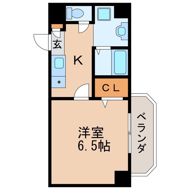 万宝マンション(1K/5階)の間取り写真