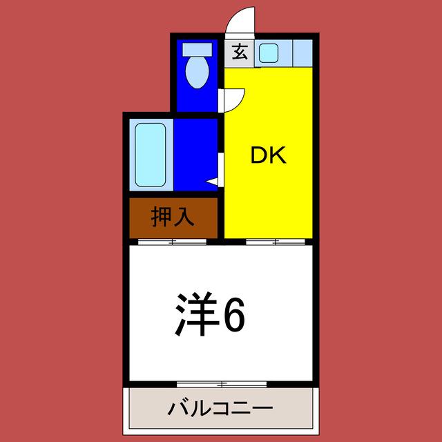 コーポ小笠原(1K/3階)の間取り写真