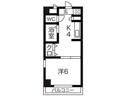 ランドビル本陣(1K/8階)の間取り写真