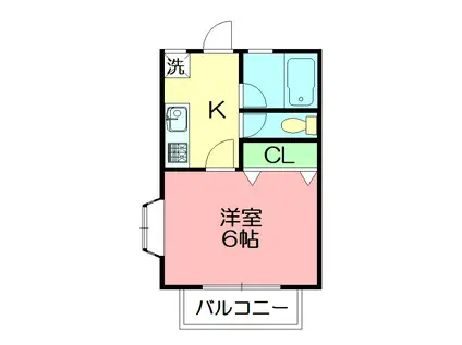 京ドルフ(1K/1階)の間取り写真