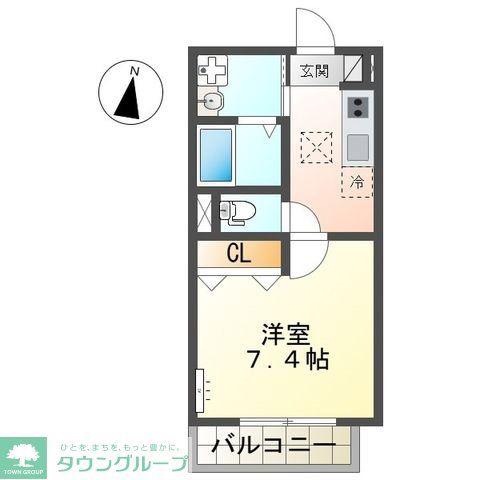 コイトハイツ(1K/1階)の間取り写真