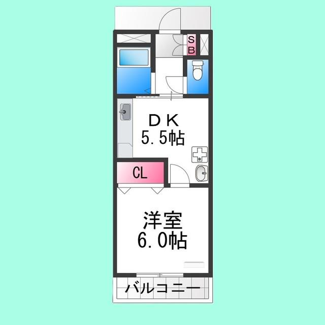 メゾンドール・トキワ(1DK/2階)の間取り写真