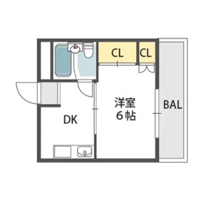 花園グレースマンション(1K/2階)の間取り写真