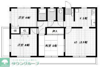 ベルカントビル(3LDK/3階)の間取り写真