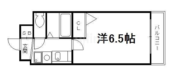 エステムプラザ京都烏丸五条(1K/3階)の間取り写真