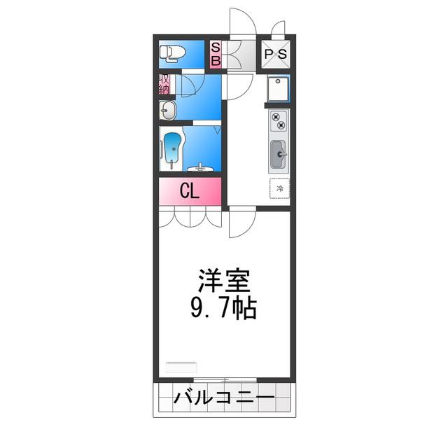 和光-I(1K/1階)の間取り写真