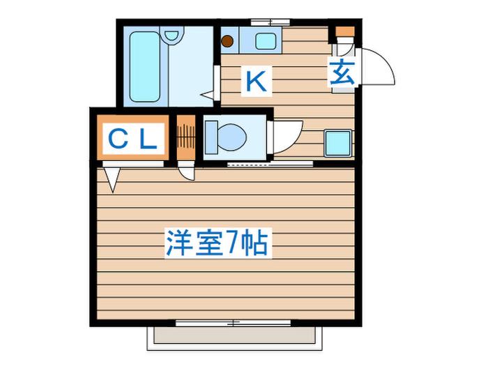メゾン後藤(1K/2階)の間取り写真