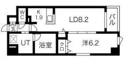 シャルマン愛知(1LDK/5階)の間取り写真