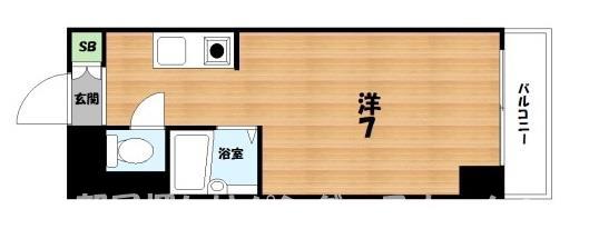 ダモールFUKUI(1K/1階)の間取り写真