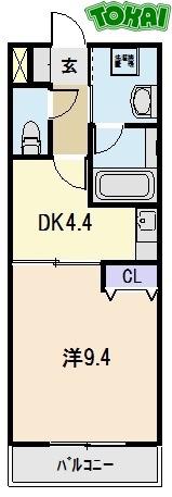マンション太陽(1DK/1階)の間取り写真