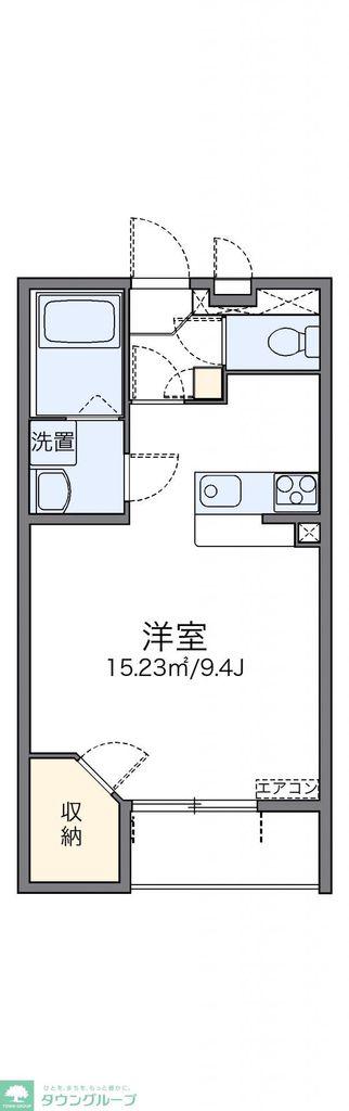 レオネクスト北鴻巣(1K/1階)の間取り写真