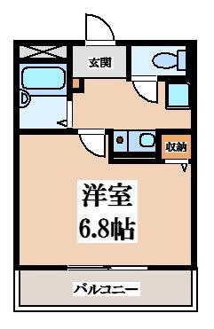 ドリームネオポリス北鴻池(1K/3階)の間取り写真