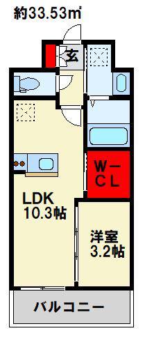 TASUKI PLAN 井相田(1LDK/3階)の間取り写真