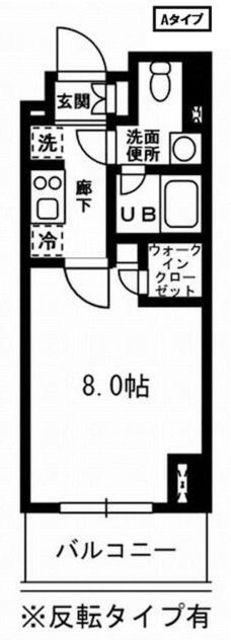 レジディア杉並方南町(1K/2階)の間取り写真