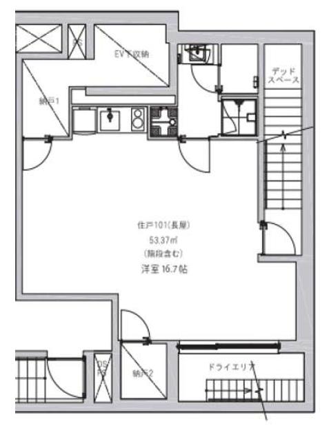 ASTILE三軒茶屋II(ワンルーム/B1階)の間取り写真