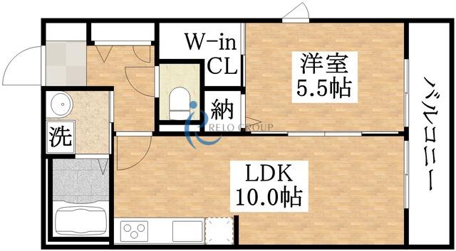 シャーメゾンエトワール(1LDK/1階)の間取り写真
