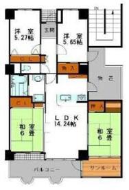 シャトー ブランシェ(4LDK/8階)の間取り写真