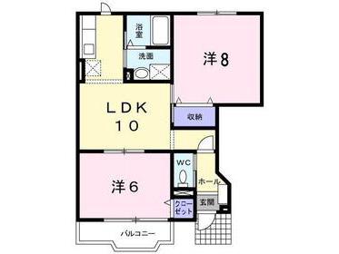 トマト&サンライズ(2LDK/1階)の間取り写真