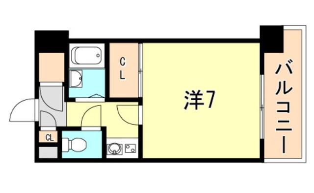 ベルウエスト2(1K/2階)の間取り写真