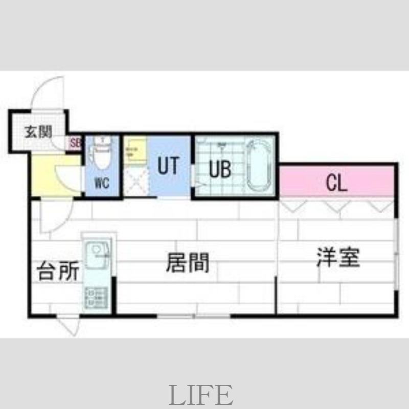 MS SQUARE(1LDK/4階)の間取り写真