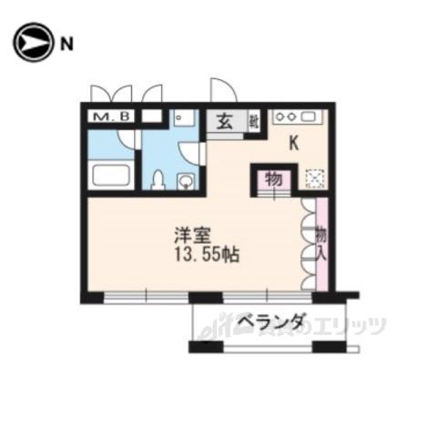 DE ESTRELLAS(ワンルーム/3階)の間取り写真
