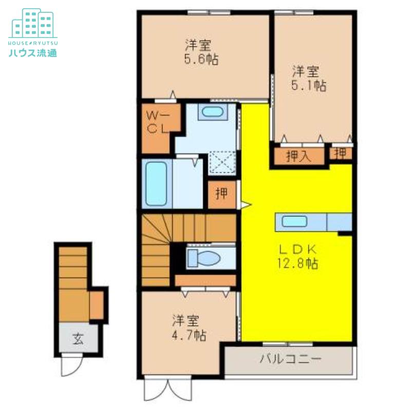 リフレイン東長崎(3LDK/2階)の間取り写真