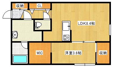 小新アパート(1LDK/1階)の間取り写真