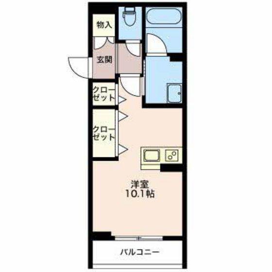 アネシスVILLA西浦(ワンルーム/2階)の間取り写真