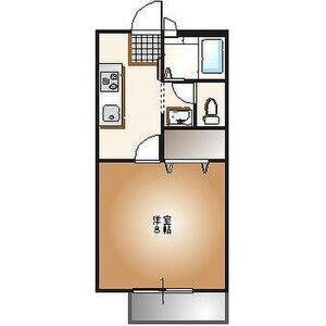 サンライズ小山(1K/2階)の間取り写真
