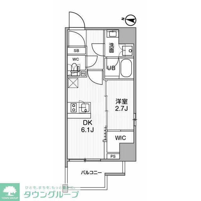 SYFORME木場II(1DK/6階)の間取り写真