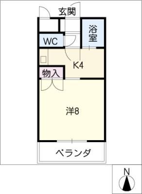 EFLATS(1K/1階)の間取り写真
