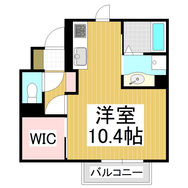 WAKAKUSA・KOUYA(ワンルーム/1階)の間取り写真