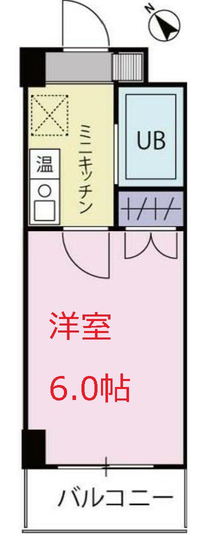 ベルビー川崎(1K/7階)の間取り写真