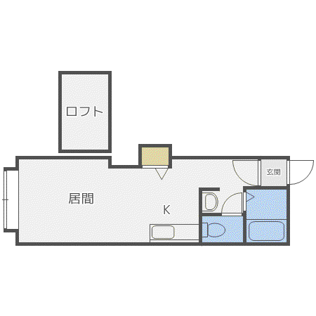 キアヌ平岸(ワンルーム/3階)の間取り写真