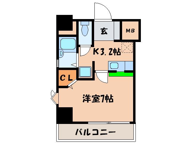 楠原ビル(1K/4階)の間取り写真