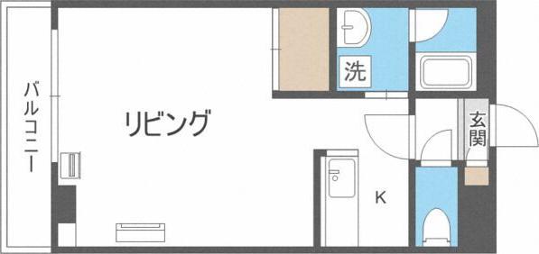 ルーブル4条館(1K/5階)の間取り写真