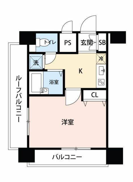 グランド・ガーラ渋谷松濤(1K/7階)の間取り写真