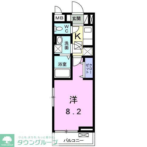 ラ フォレスタ ツルマキ(1K/1階)の間取り写真