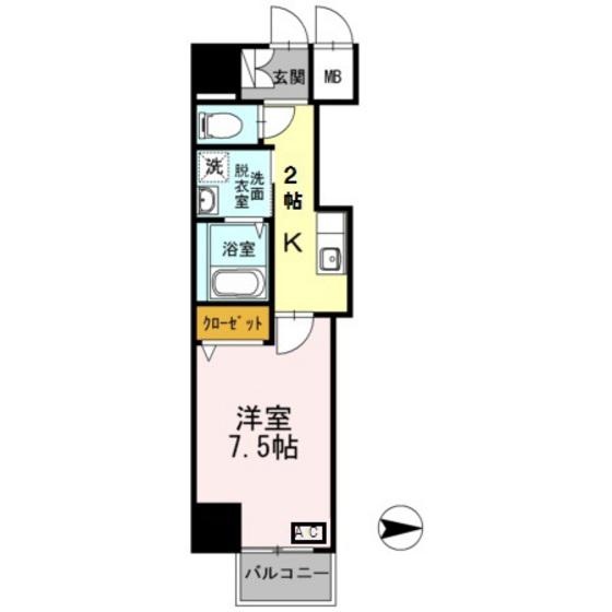 TERRACE(1K/10階)の間取り写真