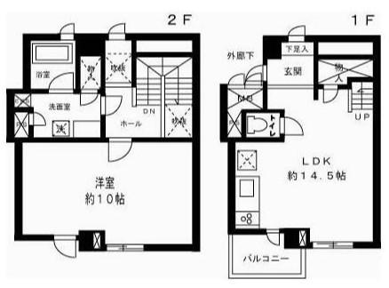 ツインビュー御茶ノ水(1LDK/4階)の間取り写真