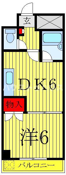 パール・白山(1DK/2階)の間取り写真